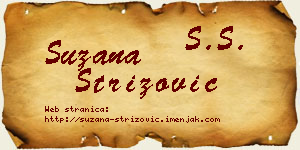 Suzana Strizović vizit kartica